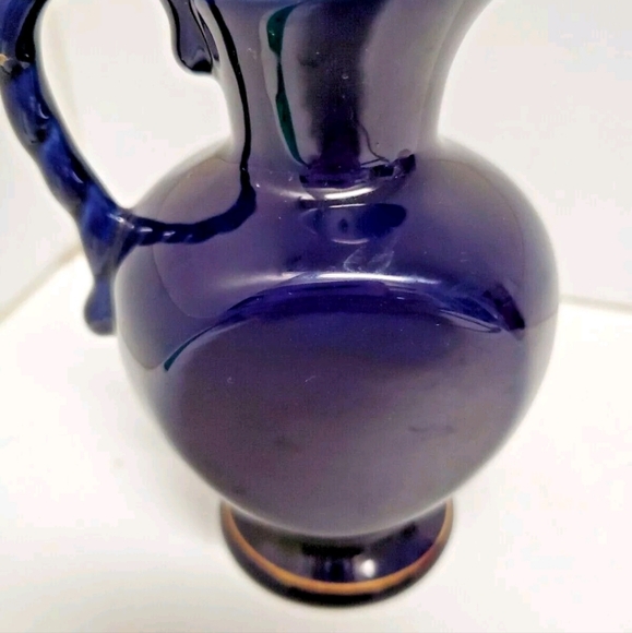Echt Kobalt Cobalt Blue Vintage Porcelain Vase/Pitcher 4.25" Pre-owned - Picture 2 of 7